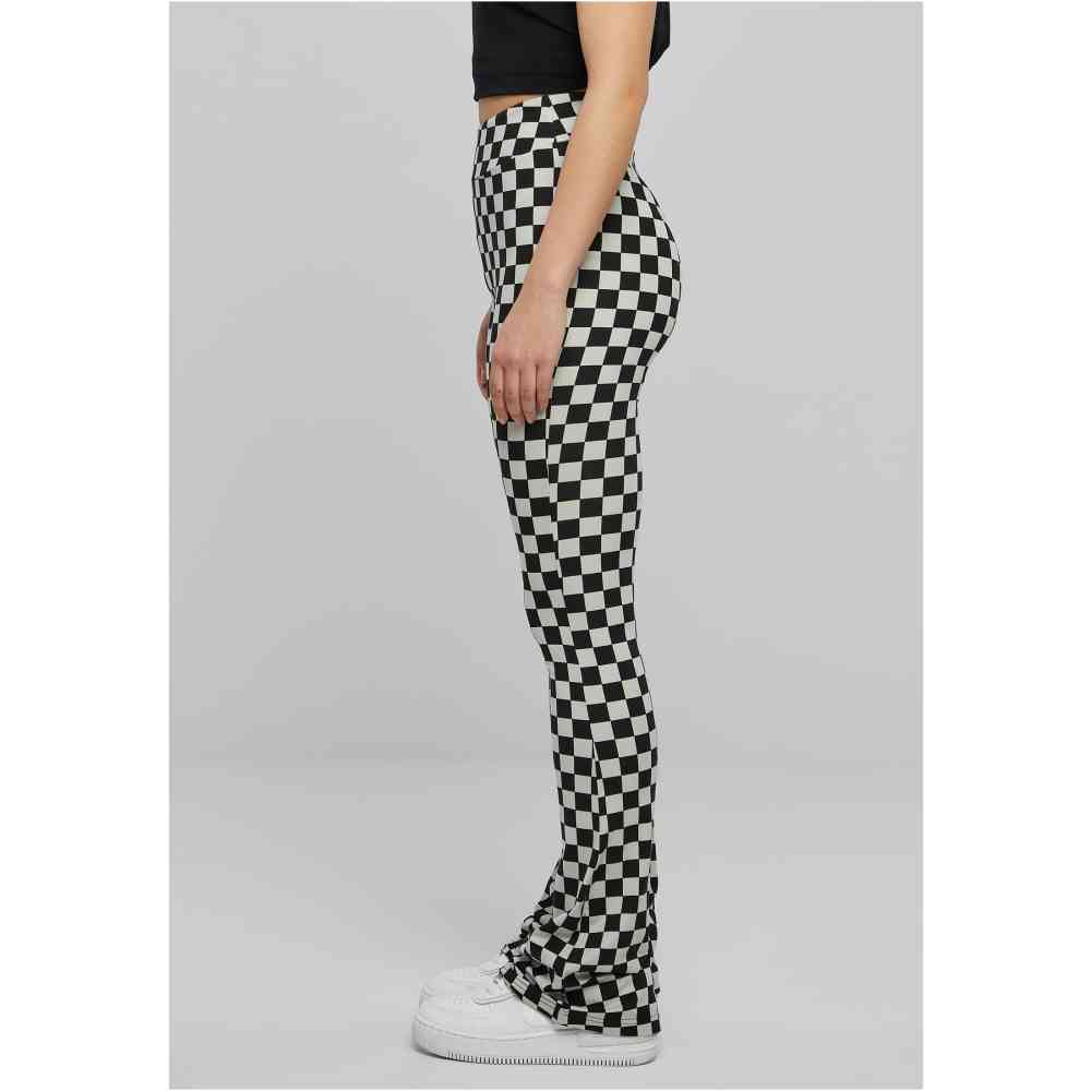 Urban Classics - Checked Boot Cut Gamaschen - Schwarz/Grau